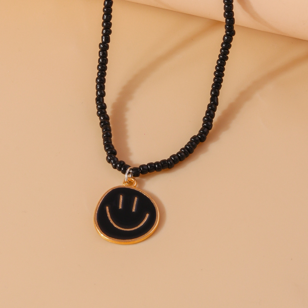 Colorful Dopamine Face Bead Necklace